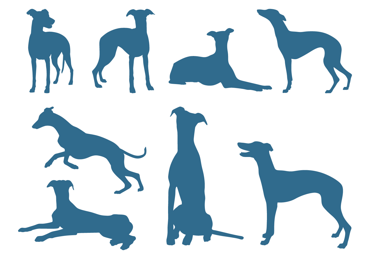 1400x980 Whippet Free Vector Art