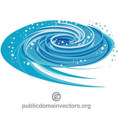500x500 Blue Whirlpool Vector Clip Art