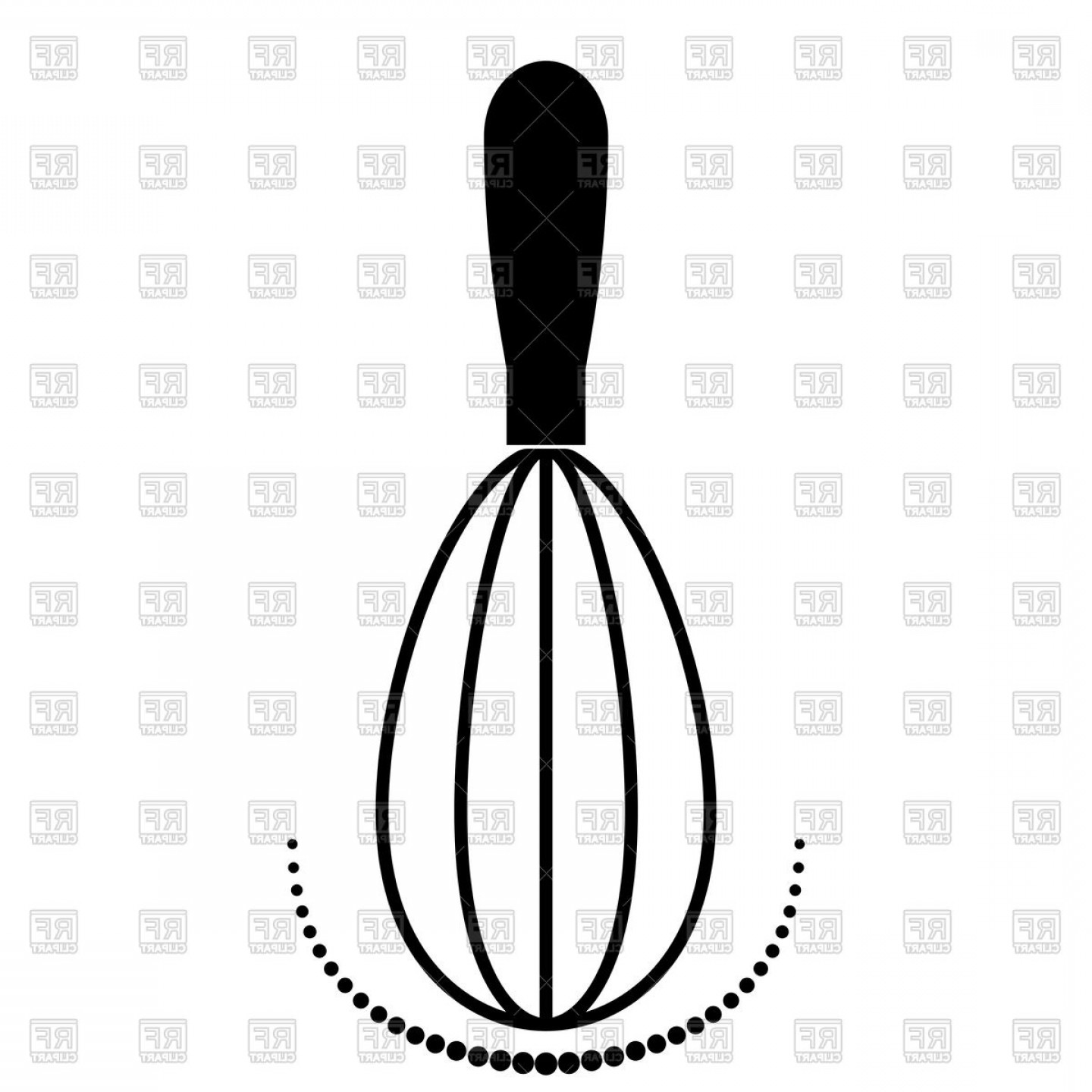 1440x1440 Whisk Black Color Icon Vector Clipart Wallkeeper