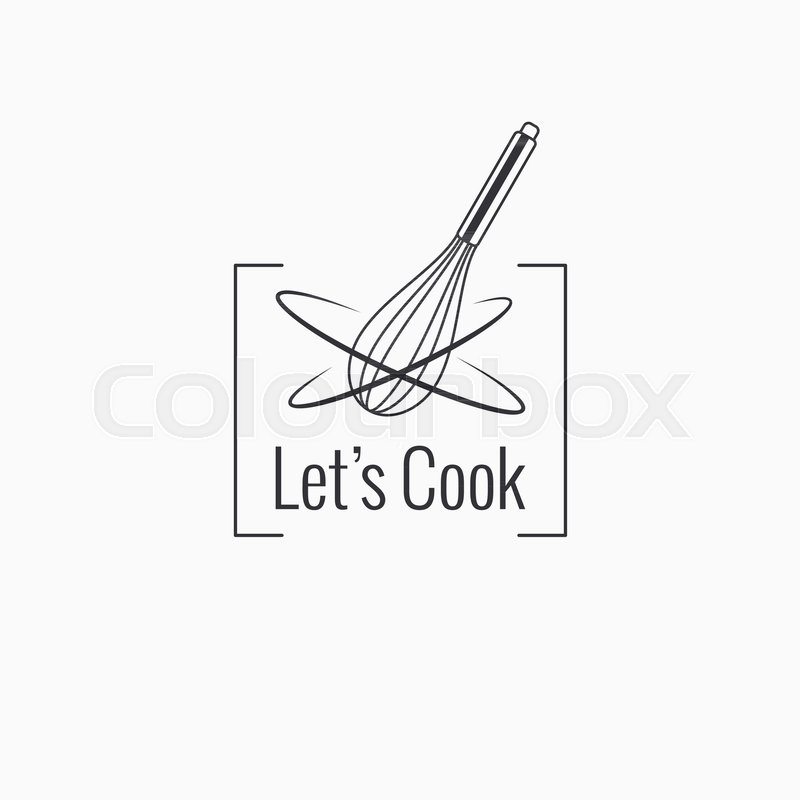 800x800 Wire Whisk For Cook Logo On White Stock Vector Colourbox