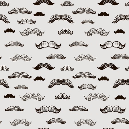 450x450 Seamless Pattern With Handdrawn Vector Mustache Collection