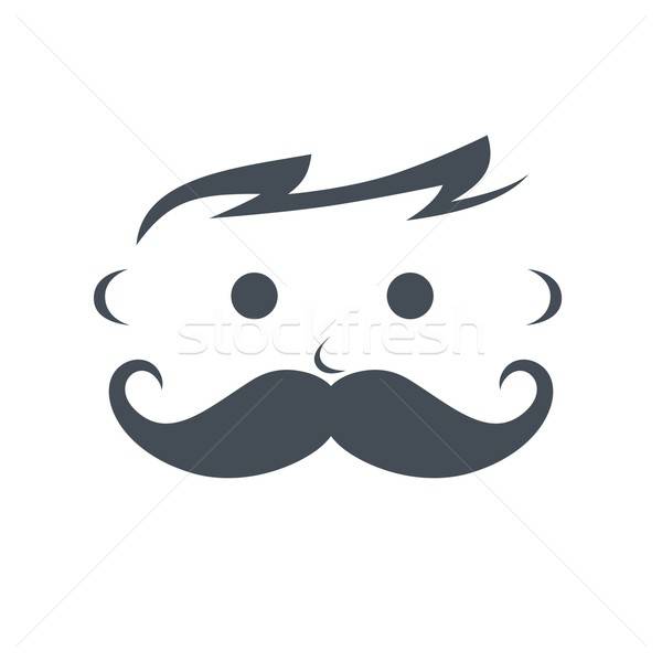 600x600 Whiskers Mustache Guy Avatar Vector Illustration