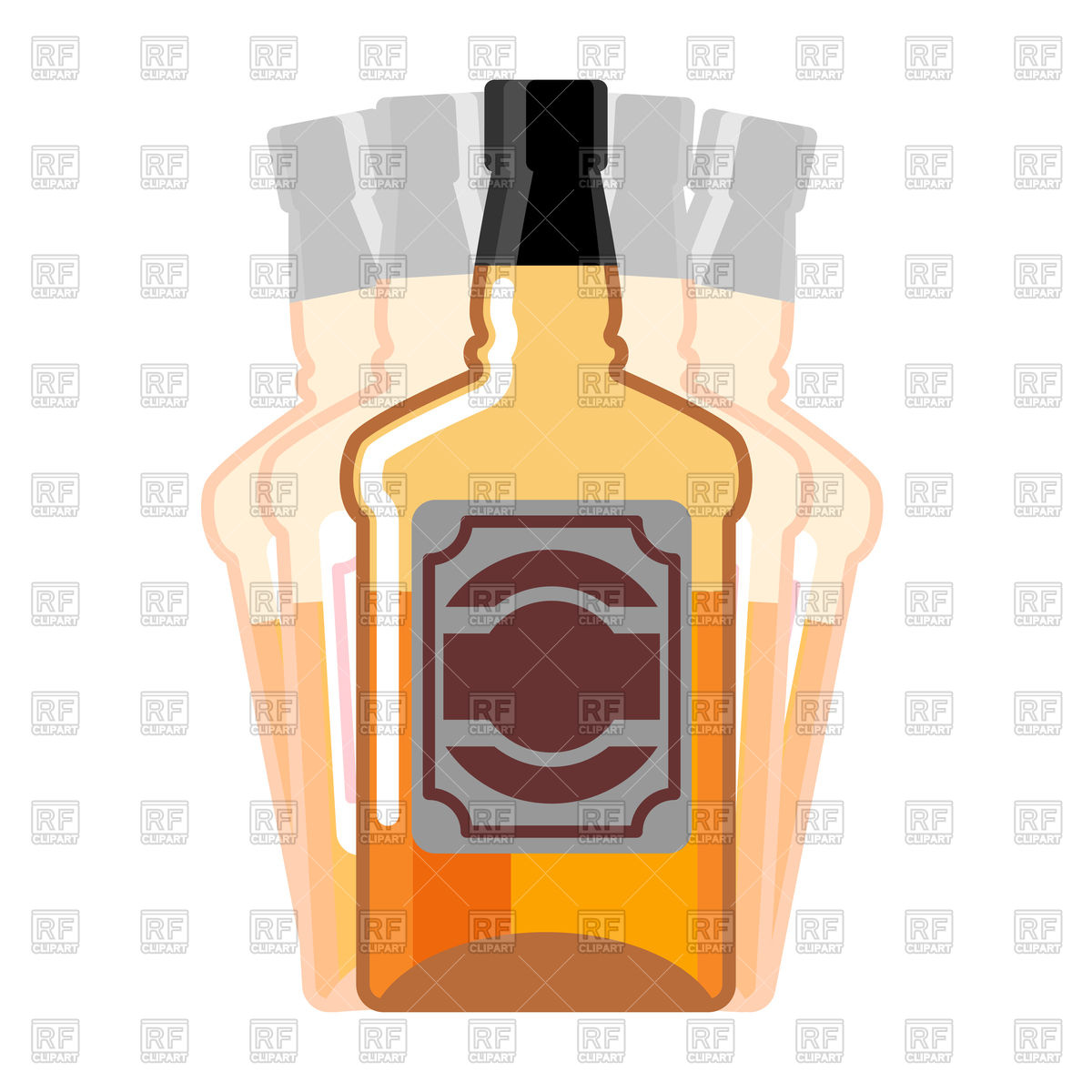 1200x1200 Whiskey Bottle Seeing Double Vector Image Of Food And Beverages