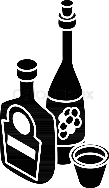 464x800 Wine, Whiskey Bottle Icon Simple Stock Vector Colourbox
