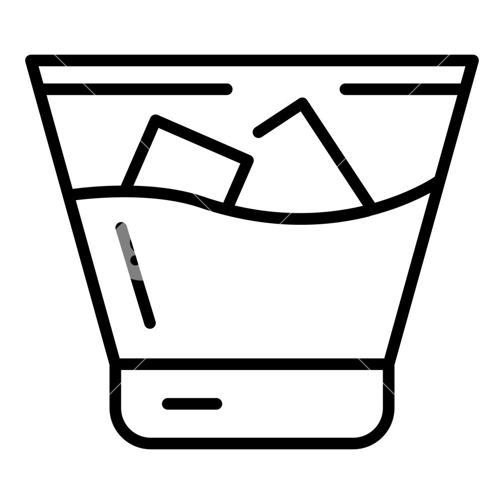 Cold Whiskey Glass Icon Outline Cold Whiskey Glass Vector Icon 1000x1000 Cold Whiskey Glass Icon Outline Cold Whiskey Glass Vector Icon