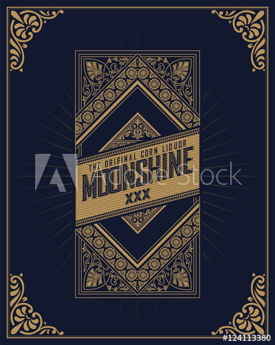 399x500 Retro Whiskey Label Vector