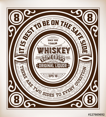 450x500 Retro Whiskey Label Vector Stock Image And Royalty Free Vector