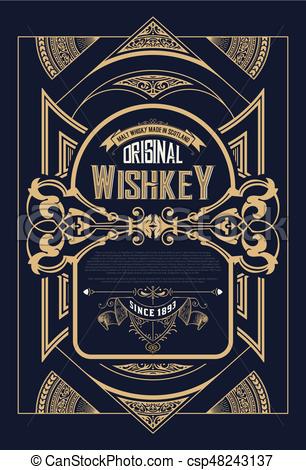 306x470 Retro Whiskey Label Vector