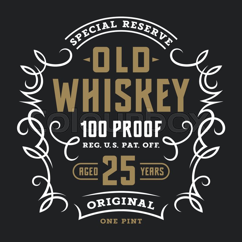 800x800 Vintage Whiskey Label Template Stock Vector Colourbox