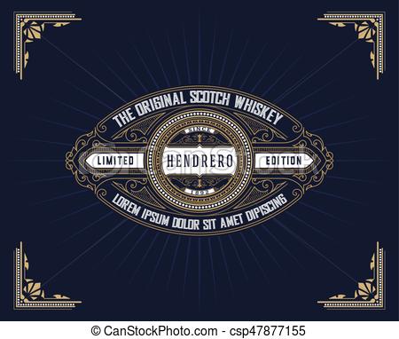 450x382 Vintage Whiskey Label
