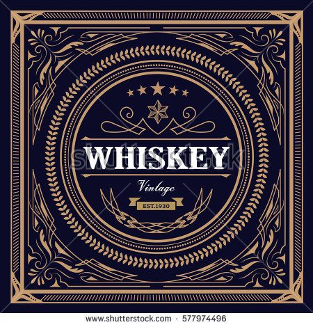 450x470 Whiskey Label Vintage Design Retro Vector Illustration Vintage