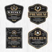 200x200 Whiskey Labels Free Vector Art