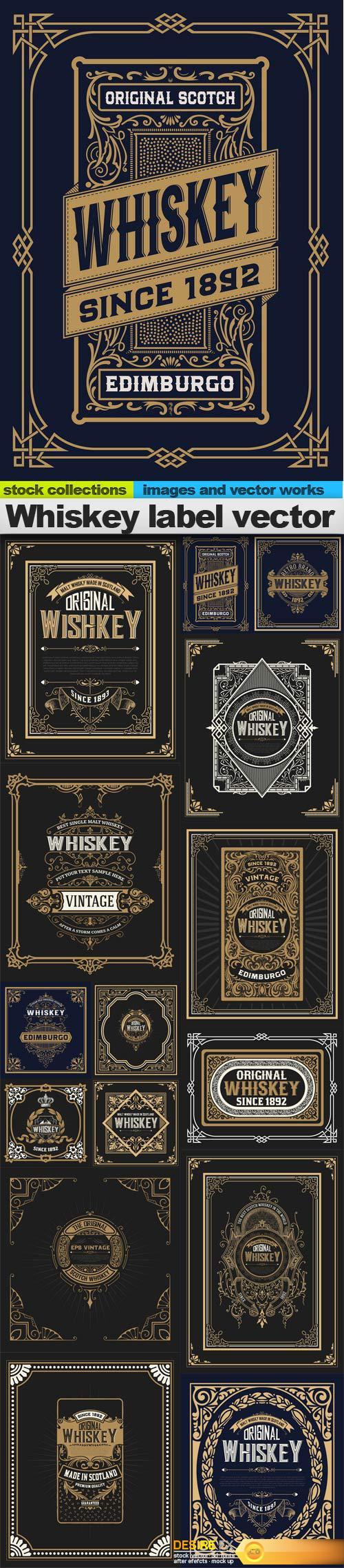 500x2275 Desire Fx Whiskey Label Vector, X