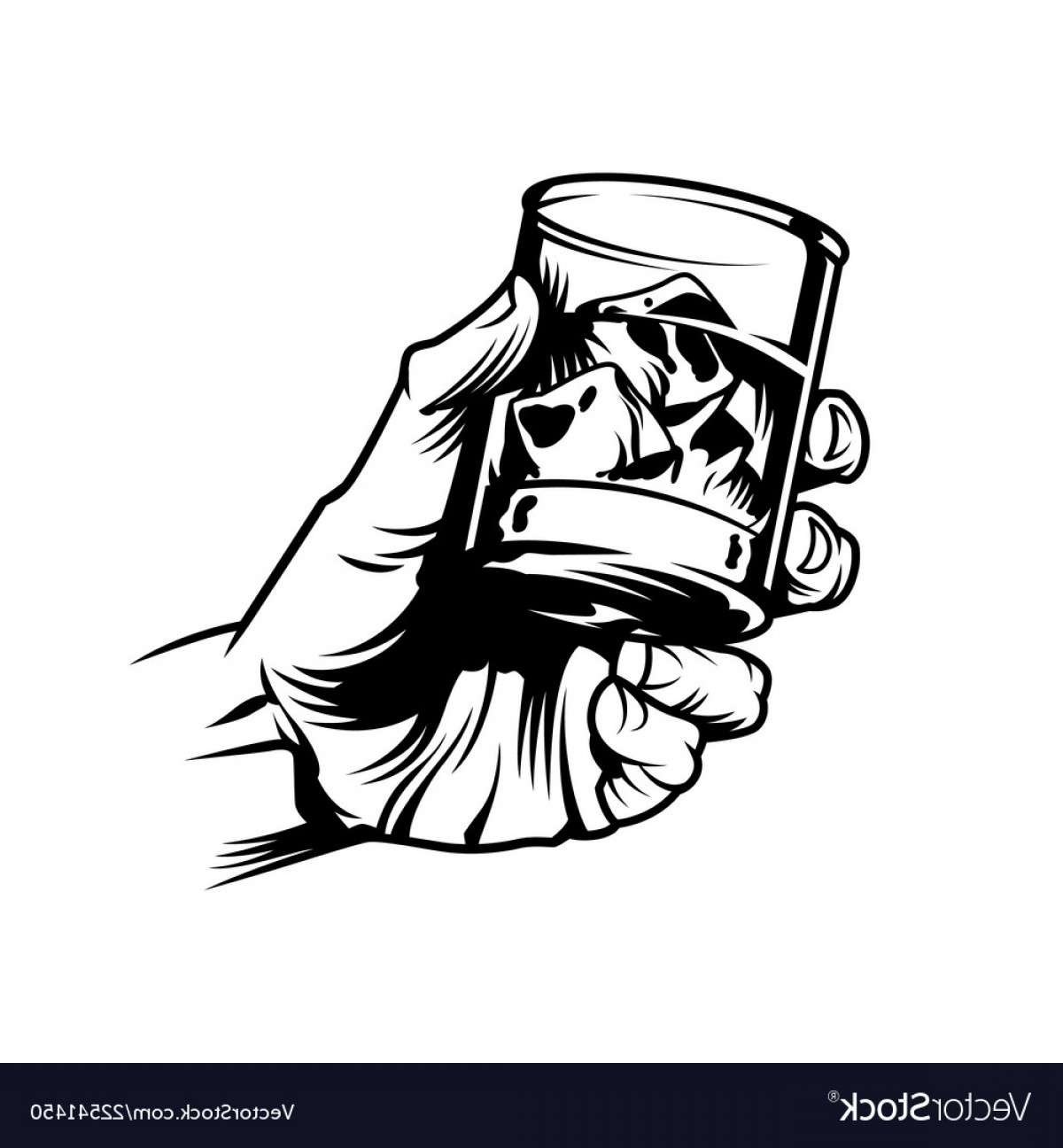 1200x1296 Male Hand Holding Glass Of Whiskey Vector Handandbeak