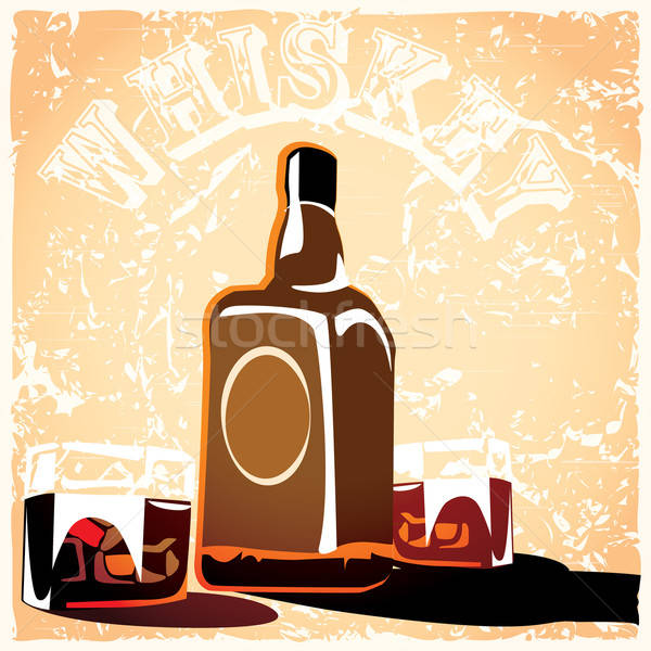 600x600 Bottle Of Old Whiskey Vector Illustration Andrii Stepaniuk