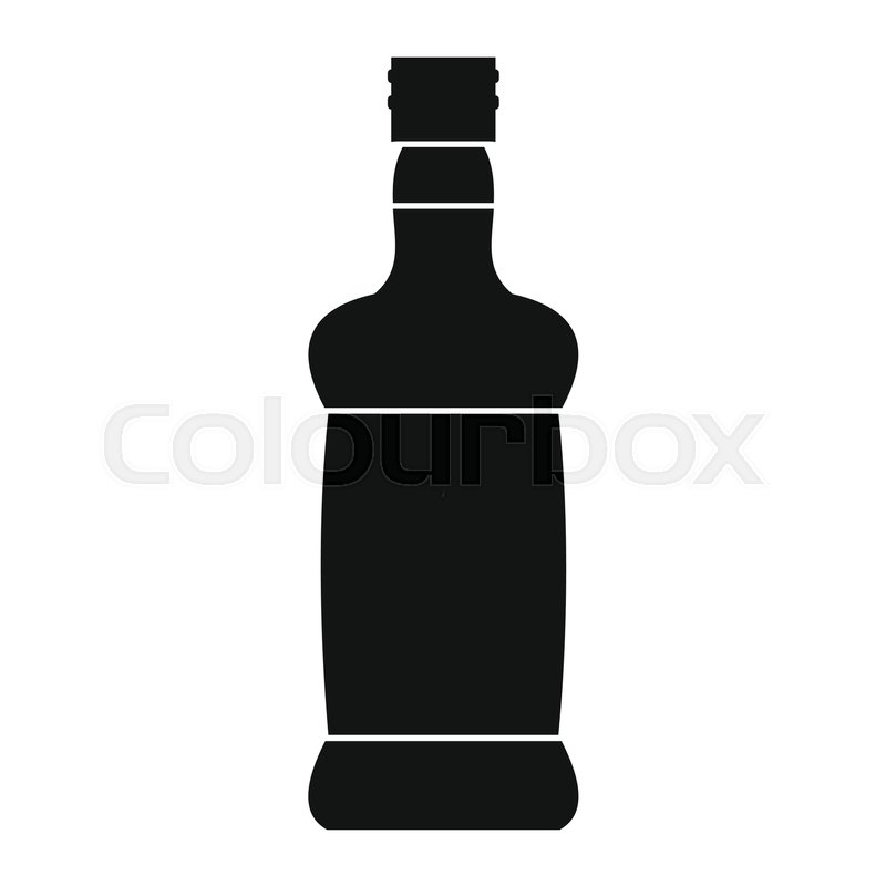 800x800 Bottle Alcohol Whiskey In Black Simple Stock Vector Colourbox