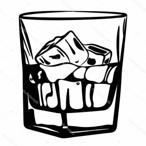 300x300 Glass Of Whiskey With Ice Icon Vector Hoodamathrun