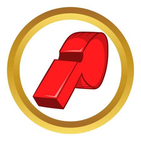 Red Sport Whistle Vector Icon In Golden Circle, Cartoon Style 450x450 Red Sport Whistle Vector Icon In Golden Circle, Cartoon Style