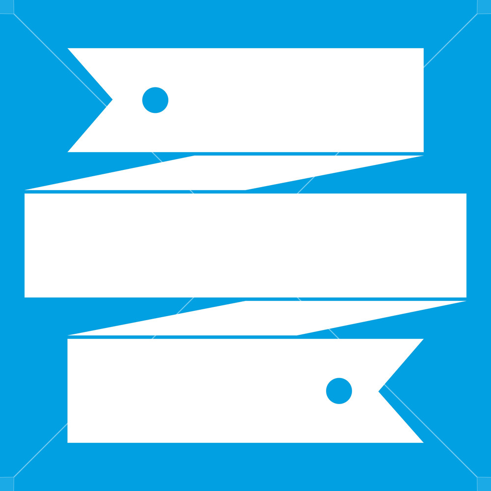 Ribbon Banner Icon White Isolated On Blue Background Vector 1000x1000 Ribbon Banner Icon White Isolated On Blue Background Vector