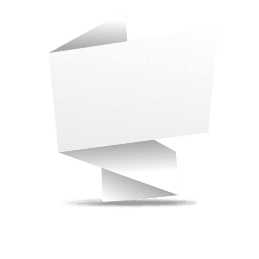 White Origami Folded Banner 512x512 White Origami Folded Banner