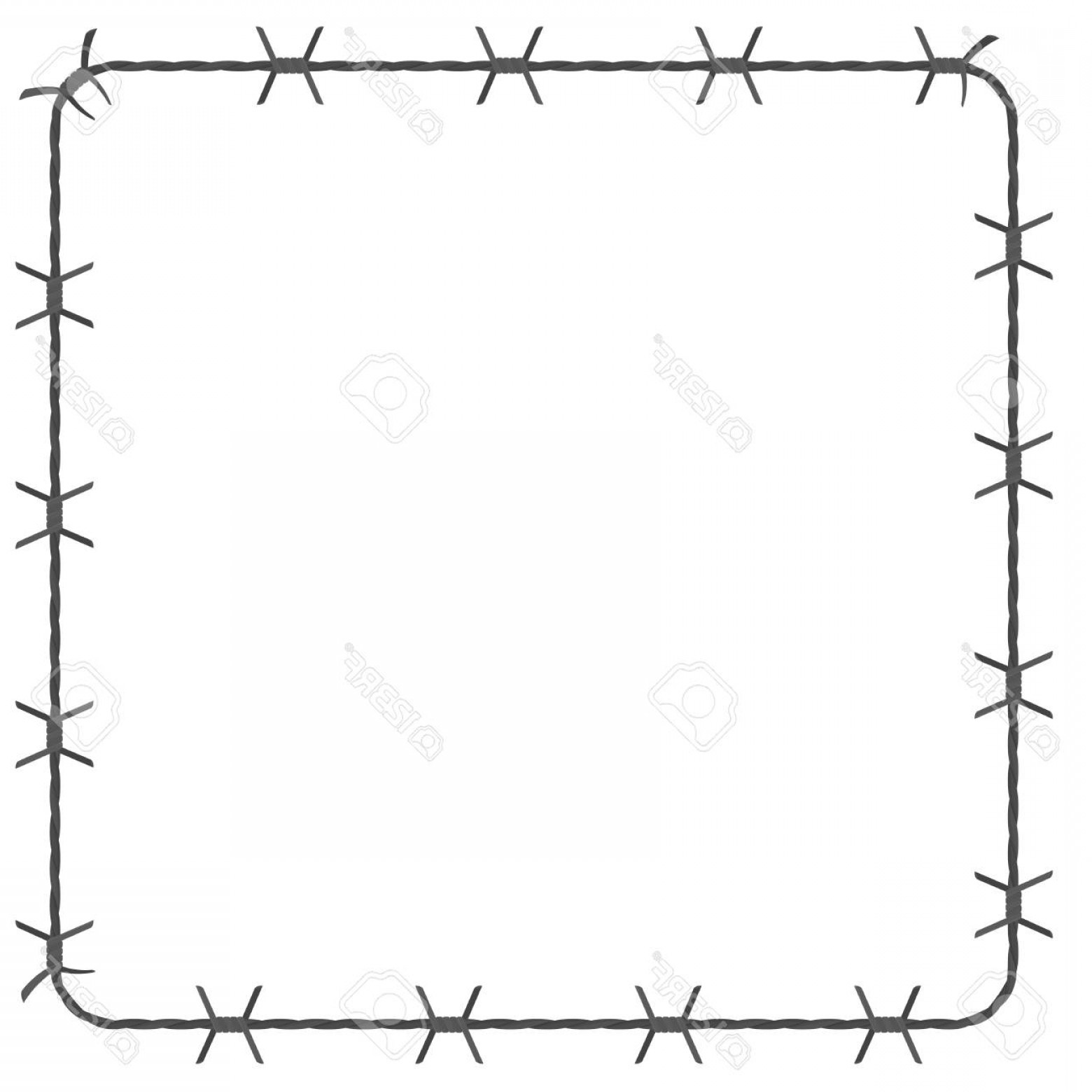 Photostock Vector Barbed Wire Square Border Vector Illustration 1560x1560 Photostock Vector Barbed Wire Square Border Vector Illustration
