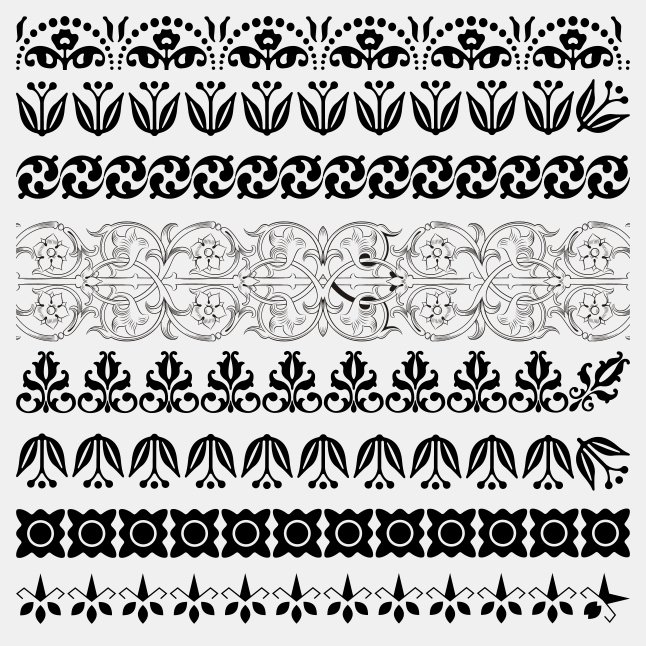 Black And White Lace Border Vectors Vector Art Graphics 646x646 Black And White Lace Border Vectors Vector Art Graphics