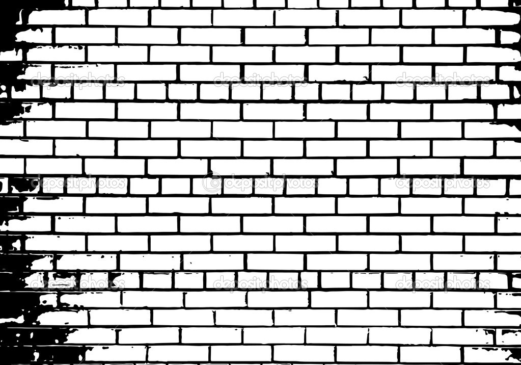 White Brick Wall Vector