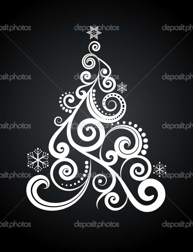 White Christmas Tree Vector Images 786x1024 White Christmas Tree Vector Images