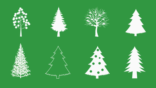 Christmas Tree Vector Silhouette Icon Free Download 500x282 Christmas Tree Vector Silhouette Icon Free Download