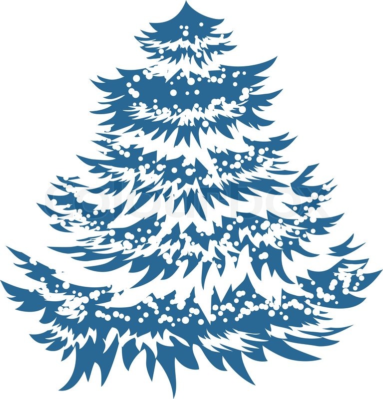 Simple Blue Christmas Tree Isolated Stock Vector Colourbox 767x800 Simple Blue Christmas Tree Isolated Stock Vector Colourbox