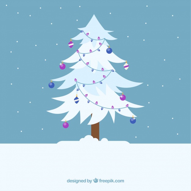 White Decorated Christmas Tree Vector Free Download 626x626 White Decorated Christmas Tree Vector Free Download