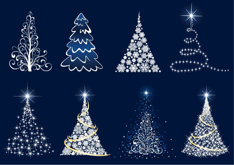 Abstract Christmas Tree Vector Set Free Vector Graphics All 796x563 Abstract Christmas Tree Vector Set Free Vector Graphics All