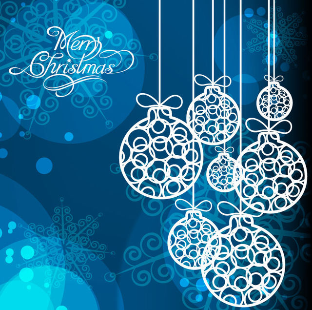 640x635 Free Vectors White Christmas Balls On Snowflakes Background