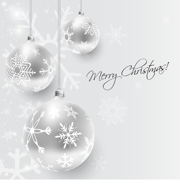 600x638 White Christmas Ball Decor With Xmas Background Vector Free Download