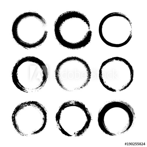 Wide Circle Vector Frame Acrylic Brush Line Hand Painted Design 500x500 Wide Circle Vector Frame Acrylic Brush Line Hand Painted Design