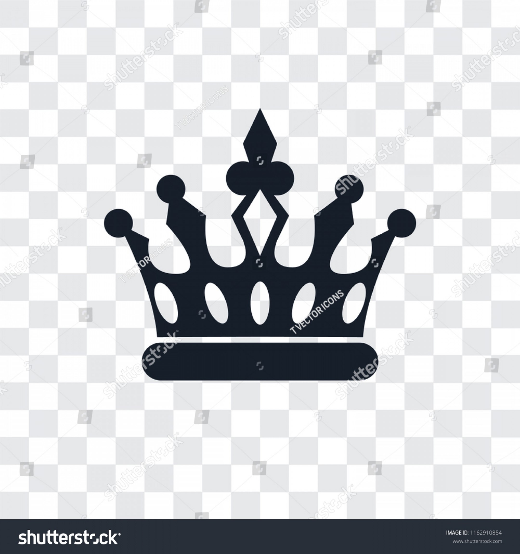 2160x2304 Crown Vector Icon Isolated On Transparent Studiogrfx
