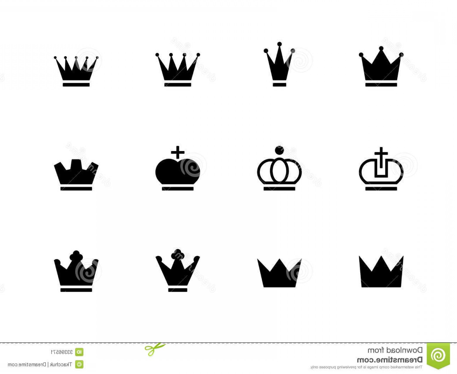 1560x1278 Stock Image Crown Icons White Background Vector Illustration Image