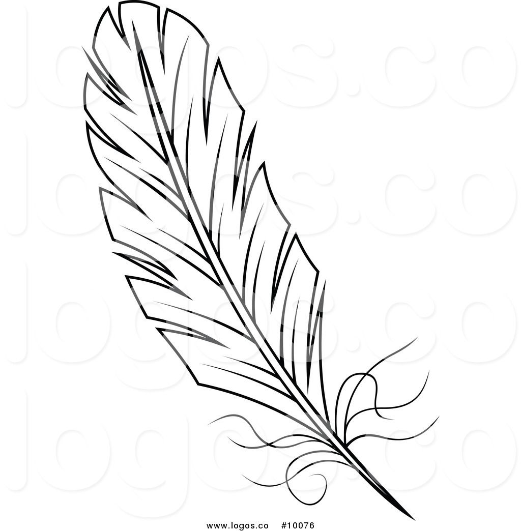 Royalty Free Vector Of A Black And White Feather Logo Minc 1024x1044 Royalty Free Vector Of A Black And White Feather Logo Minc
