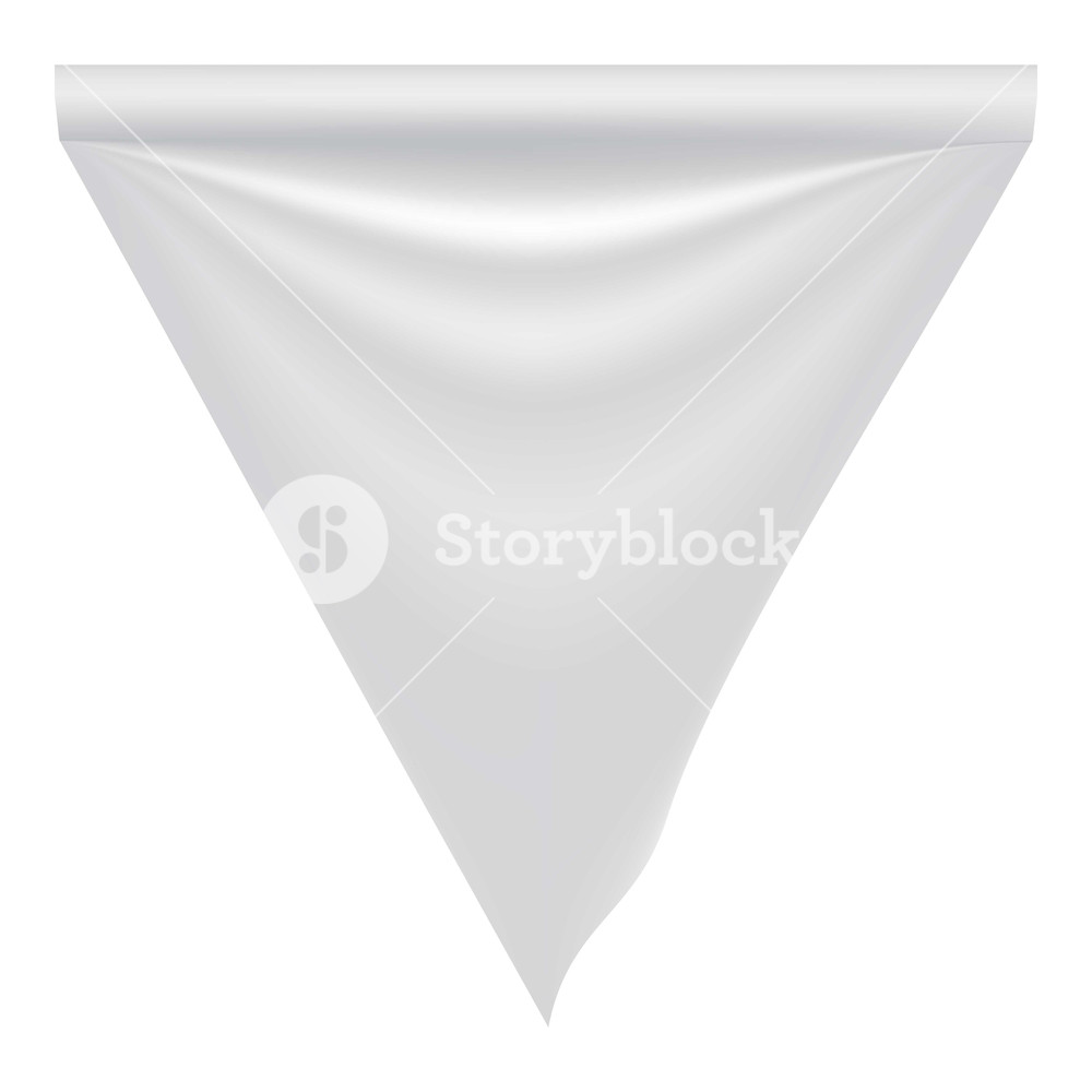 1000x1000 Fabric White Blank Flag Mockup Realistic Illustration Of Fabric