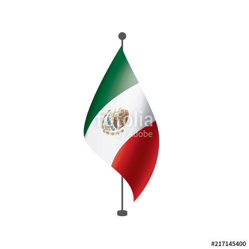 500x500 Mexican Flag, Vector Illustration On A White Background Stock
