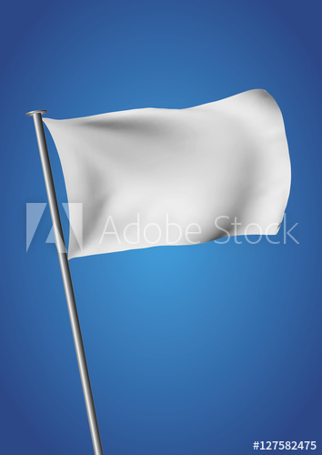 354x500 White Flag Waving Vector