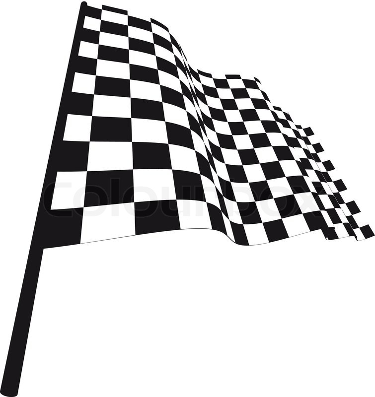 755x800 Black And White Checked Racing Flag Stock Vector Colourbox