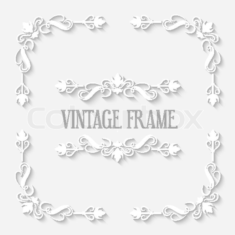 800x800 Frame Vector Vintage White Border With Stock Vector Colourbox