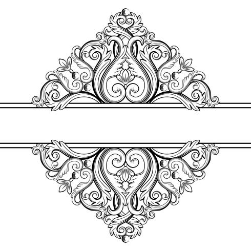 490x490 Ornamental Vintage Frame Vector Illustration In Black And White