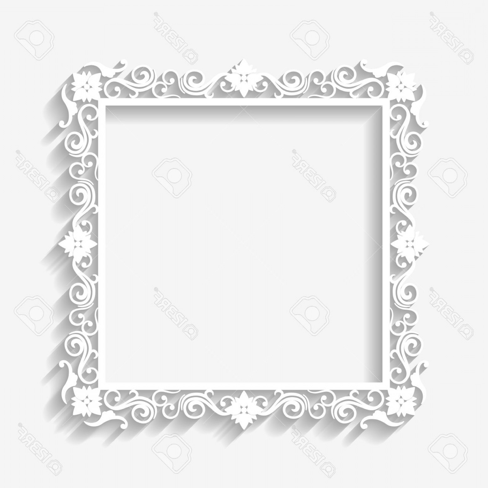 1560x1560 Photostock Vector Vector Vintage White Frame Background With Long