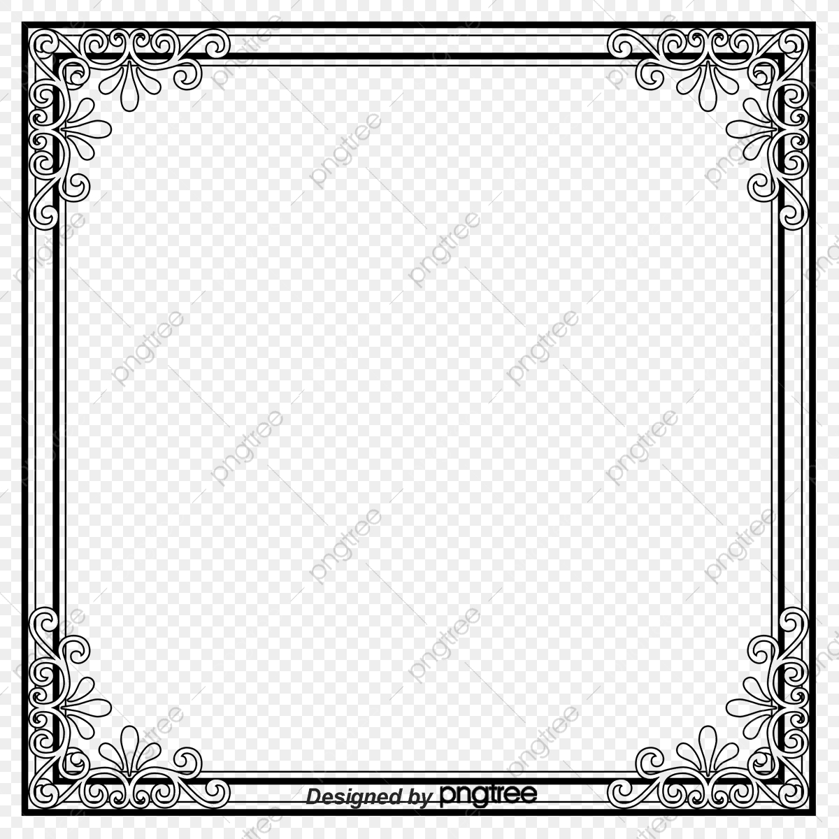 1200x1200 Picture Frame Vector Free Download, Border Frame, Shading Borders