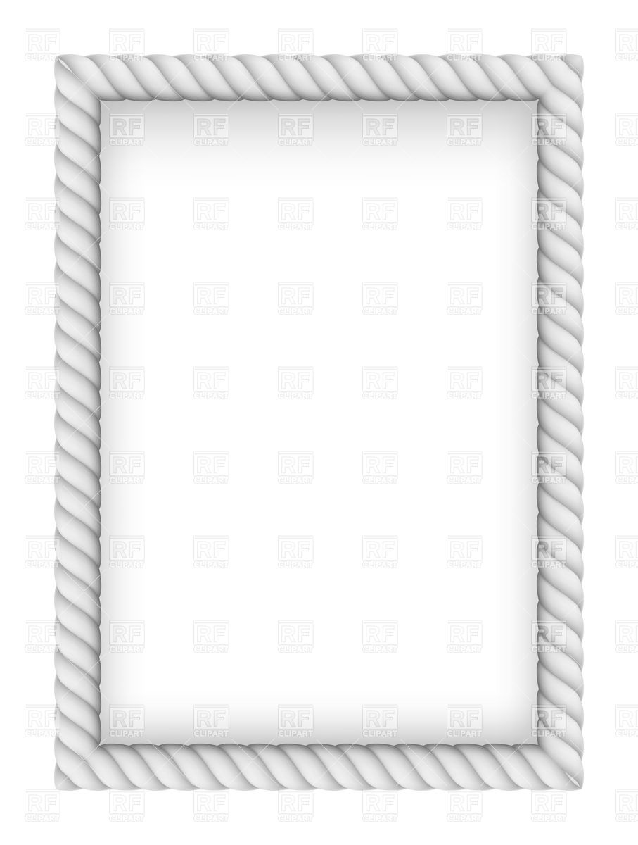 907x1200 White Rope Border