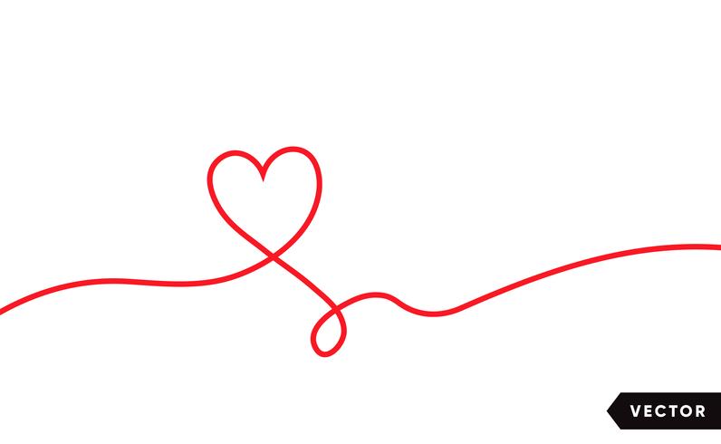 796x490 Continuous One Line Drawing Of Red Heart Isolated On White