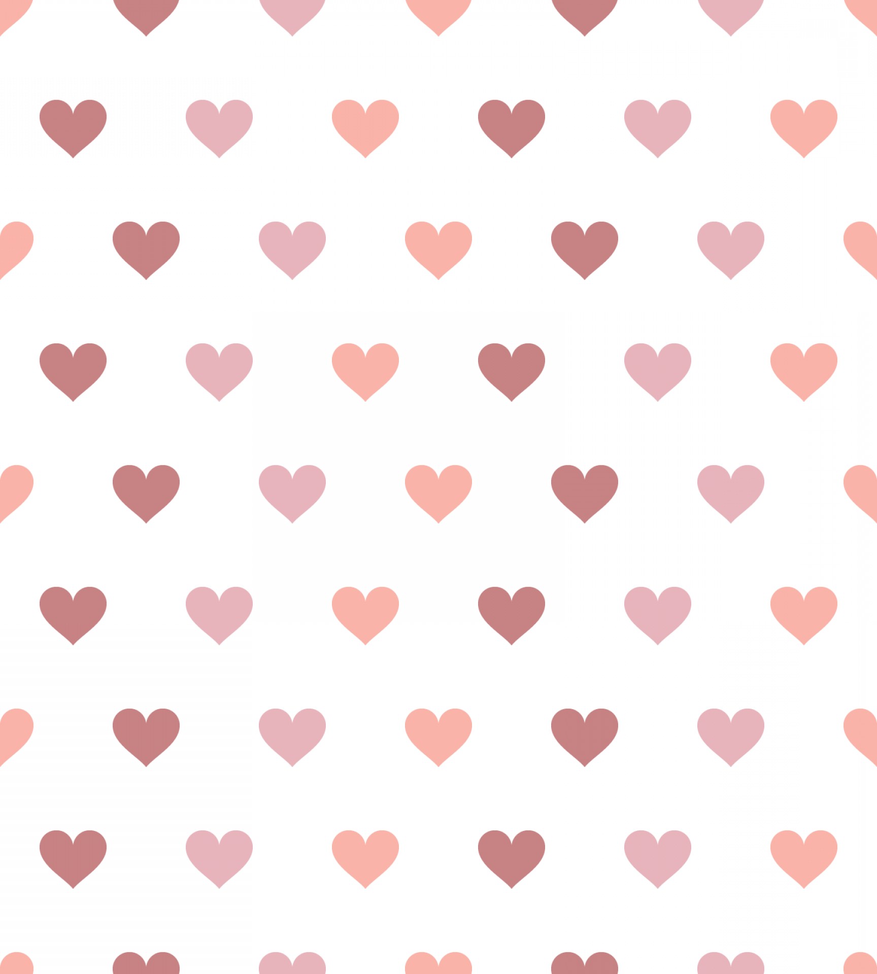 1728x1920 Pink Hearts Vector Pattern On White Background Handandbeak