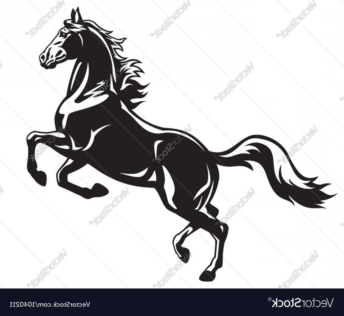 1200x1102 Rearing Horse Black White Vector Soidergi